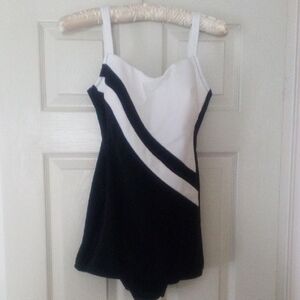 Robby Len - Black and White Swimsuit - Size 14